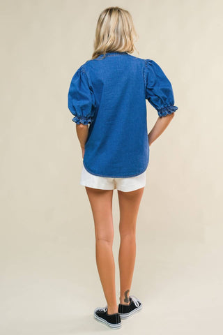 CLOSER TO YOU DENIM TOP - By Baano