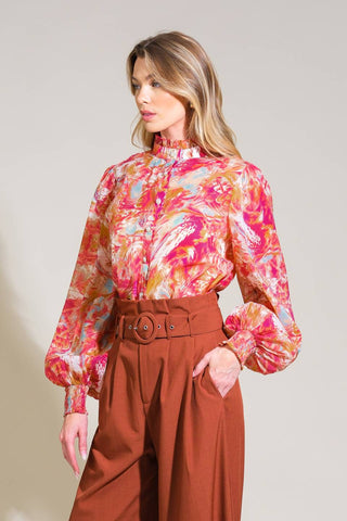 SEASONAL MOVES WOVEN TOP - By Baano