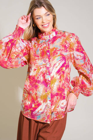 SEASONAL MOVES WOVEN TOP - By Baano