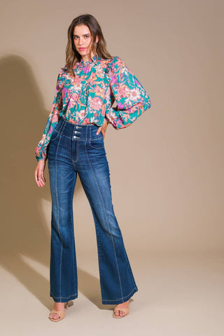 UNFORGETTABLE COMPOSURE WOVEN TOP - By Baano