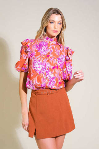 MEMORIES IN FOCUS WOVEN TOP - By Baano