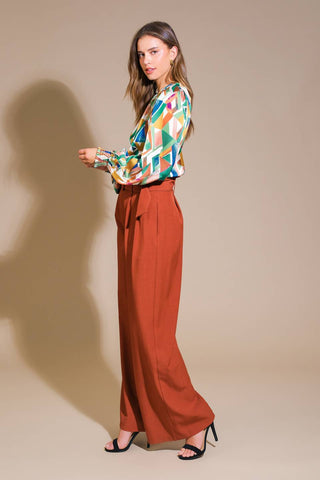 RADIANT POISE WOVEN TOP - By Baano