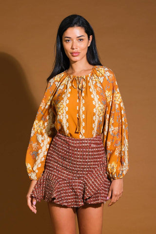 OVER THE HILLS WOVEN TOP - By Baano