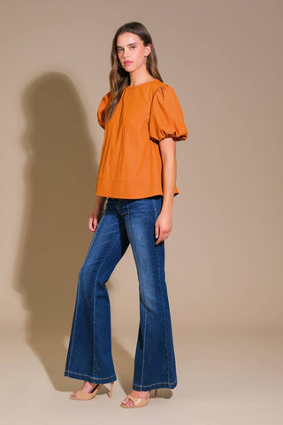 CAROLINA FOREST WOVEN TOP - By Baano