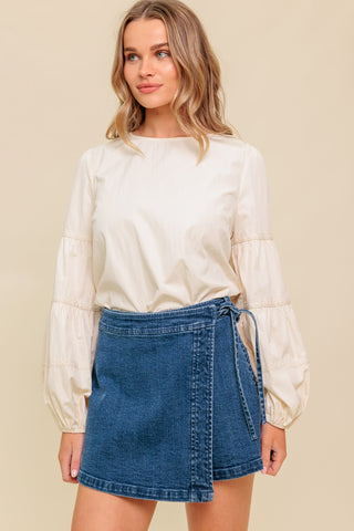 WAVERLY MILLS WOVEN TOP - By Baano