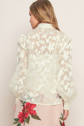 INCREDIBLE LOVE JACQUARD WOVEN TOP - By Baano