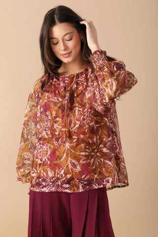 SUNSET STROLL WOVEN TOP - By Baano