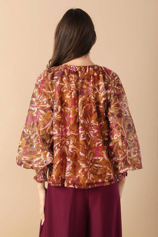 SUNSET STROLL WOVEN TOP - By Baano