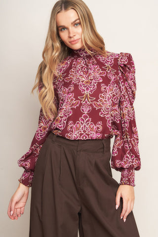 FLOATING ON BY WOVEN TOP - By Baano