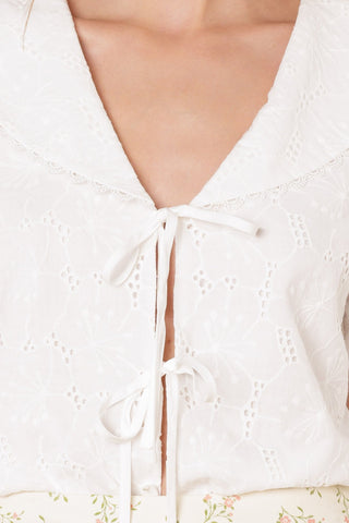 WHAT WILL BE EYELET WOVEN TOP - By Baano