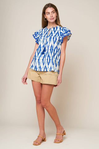 EFFORTLESS SELECTION WOVEN TOP - By Baano