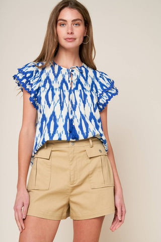 EFFORTLESS SELECTION WOVEN TOP - By Baano
