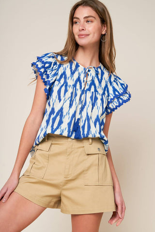 EFFORTLESS SELECTION WOVEN TOP - By Baano