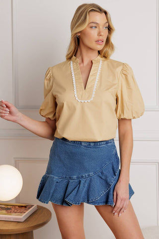 HIGH STANDARDS WOVEN TOP - By Baano