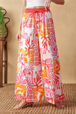 OVER YOU AGAIN WOVEN TOP AND PANT SET - By Baano