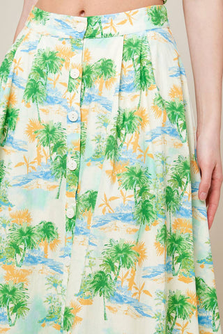 PICTURE PERFECT WOVEN TOP AND SKIRT SET - By Baano