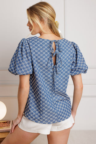 RIPPLES OF TIME WOVEN TOP - By Baano