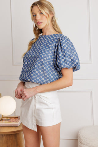 RIPPLES OF TIME WOVEN TOP - By Baano