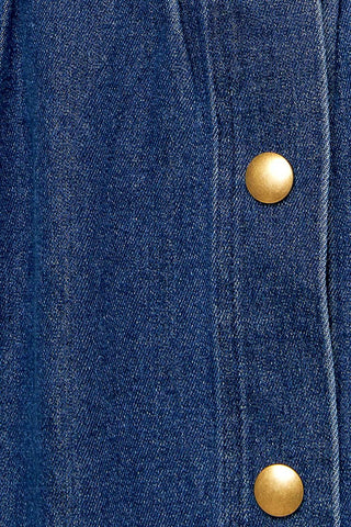 SIMPLY THE VIBE DENIM TOP AND SKIRT SET - By Baano