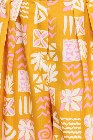 PRETTY MEADOW WOVEN TOP AND PANT SET - By Baano