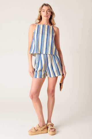 AROUND THE WORLD WOVEN TOP AND SHORT SET - By Baano