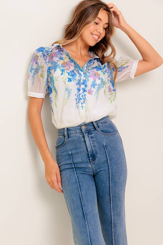 SUNSET SAIL WOVEN TOP - By Baano