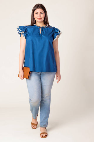 THE TIME IS RIGHT WOVEN TOP - By Baano