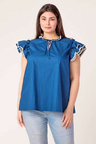THE TIME IS RIGHT WOVEN TOP - By Baano