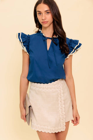 THE TIME IS RIGHT WOVEN TOP - By Baano