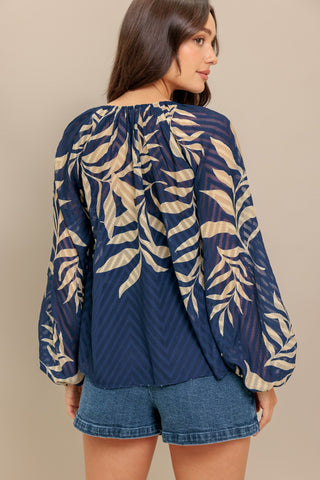 MIDNIGHT WALK  WOVEN TOP - By Baano