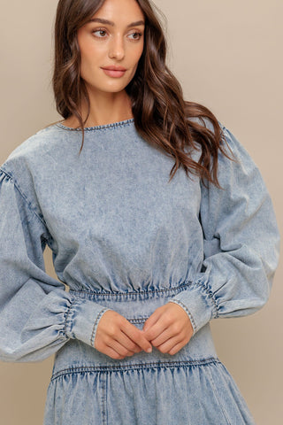 AMERICAN BLEND DENIM TOP - By Baano