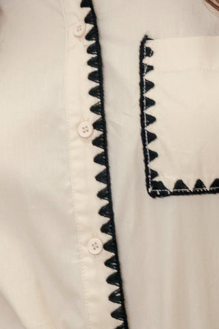 MONO EDGE WOVEN TOP - By Baano