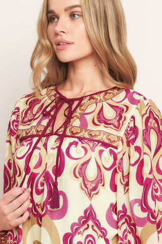 FUSION GROOVE WOVEN TOP - By Baano