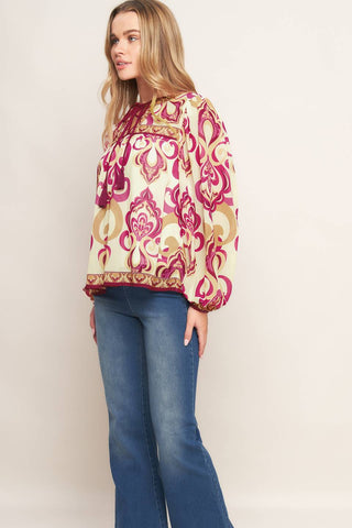 FUSION GROOVE WOVEN TOP - By Baano