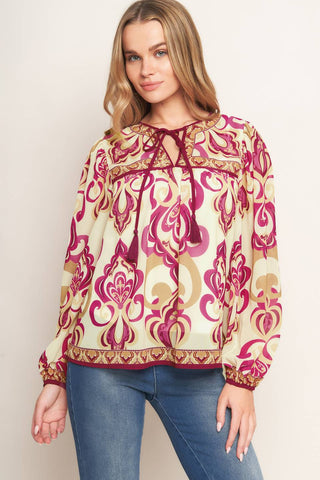 FUSION GROOVE WOVEN TOP - By Baano