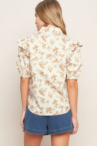 SWEET TERRACOTTA WOVEN TOP - By Baano