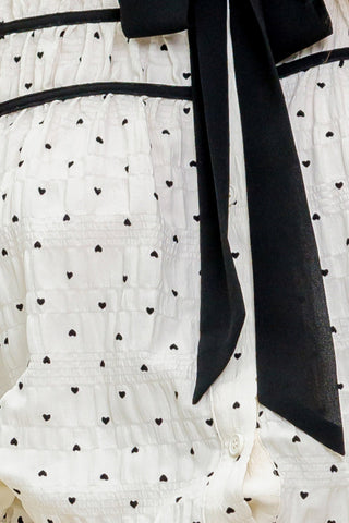 ROMANCE STITCH IVORY WOVEN TOP - By Baano