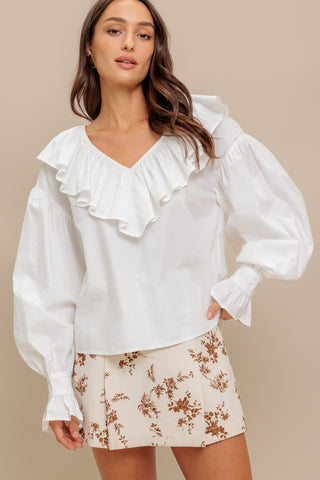 COUTURE CODE WOVEN TOP - By Baano