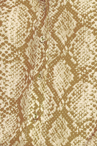 RETRO CHIC TAUPE WOVEN TOP - By Baano