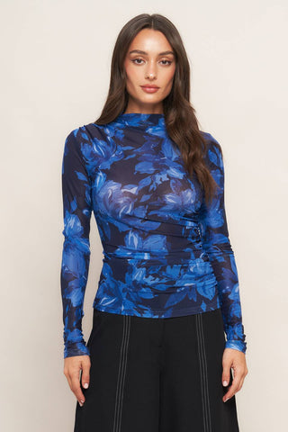 ILLUMINATED PETAL POWER MESH TOP - By Baano