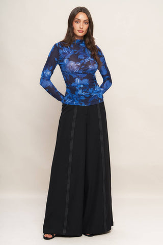 ILLUMINATED PETAL POWER MESH TOP - By Baano