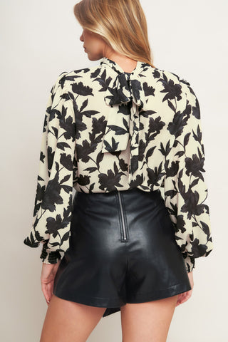 FREEDOM FLORAL STATEMENT WOVEN TOP - By Baano