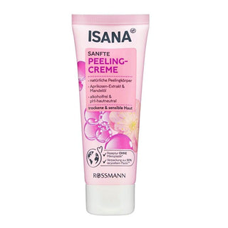 Isana Peeling Cream Dry and Sensitive Skin with Apricot Extract and Almond Oil 75 ml - By Baano
