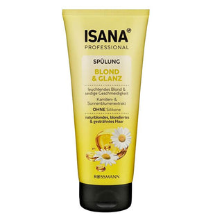 Isana Professional Blonde and Shiny Conditioner For Natural Blonde and Blonde Colored Dyed Hair 200 ml - By Baano