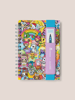 tokidoki Spiral Oliver Notebook with Reusable Pen Pocket - 20th Anniversary Celebration - By Baano