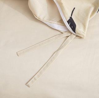 DaDa Bedding Yellow Fleur Golden Orange Botanical Ivory Duvet Cover & Fitted Flat Bed Sheets Set w/ Pillow Cases Window Valances (18112)