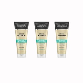 John Frieda Color Revitalizing Shampoo  for Lifeless and Discolored Shine for Blonde Hair 250ml 3 Pack - By Baano