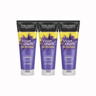 John Frieda Violet Crush Violet Extract Purple Shampoo for Blonde Hair 250ml 3 Pack - By Baano
