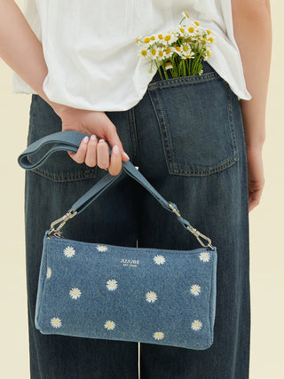 3-piece Pouch Clutch Purse Set - Denim & Daisies JuJuBe