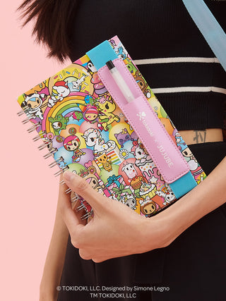 tokidoki Spiral Oliver Notebook with Reusable Pen Pocket - 20th Anniversary Celebration - By Baano